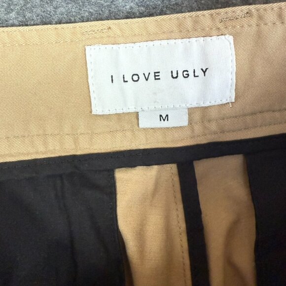 I Love Ugly Slim Kobe Chino Pants Cropped Beige Tan Sz Medium 32x26 Casual Work - Picture 7 of 14